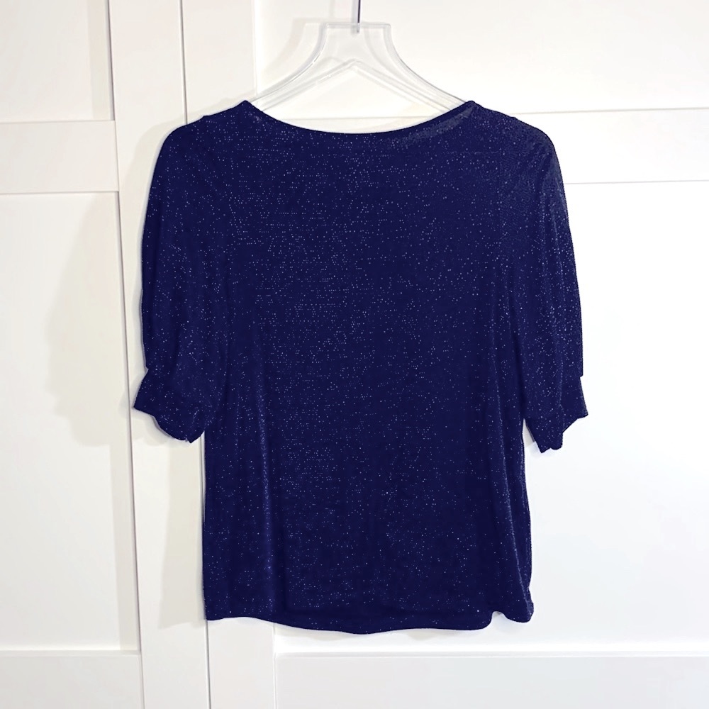 Sparkly blue blouse!
